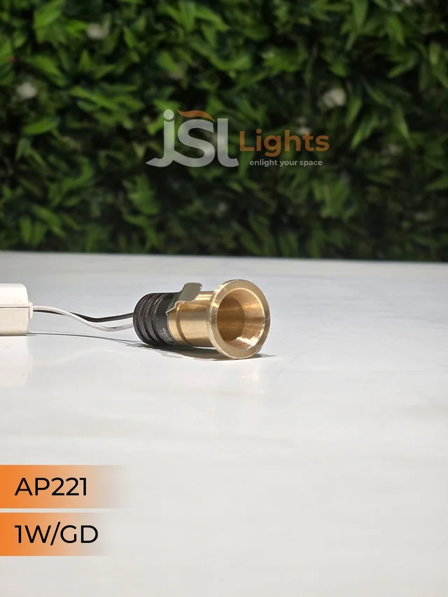 APRA 221 1W Black GD Deep Recessed COB Downlight - WW, BK GD