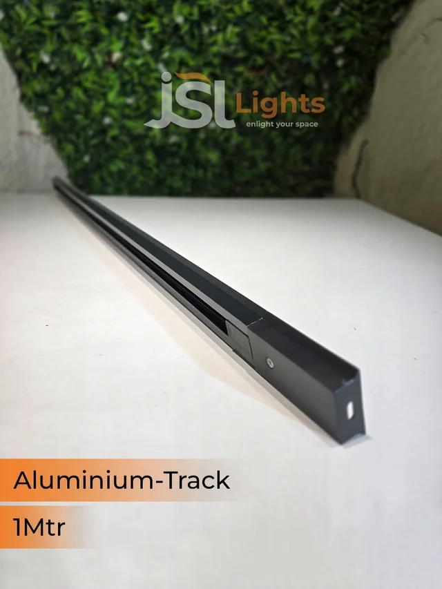 APRA 1Meter Aluminium White Ceiling Track Channel - 1M, BLACK