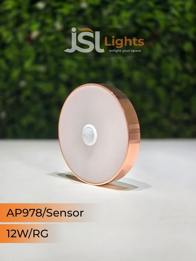 APRA Smart Motion Sensor LED Surface Panel Light 12W Round – AP978 Energy Efficient Diffuser Light - RG