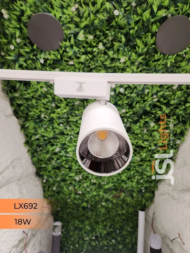 LX 692 18W LED Track Spotlight White Body - 18W, 3000K, White