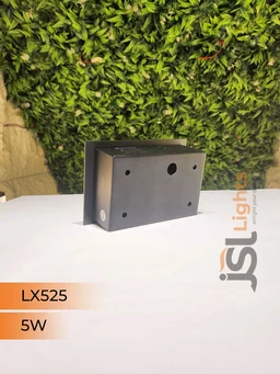 LX525 3W LED Foot Light Black 2 Module Aluminium Warm White 3x3 Inch | Modern Wall Step Light - 5W, Black