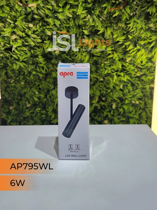 APRA AP795 6W Black RG Surface Wall Cob Focus Light - 6W, 3000K, Black PB
