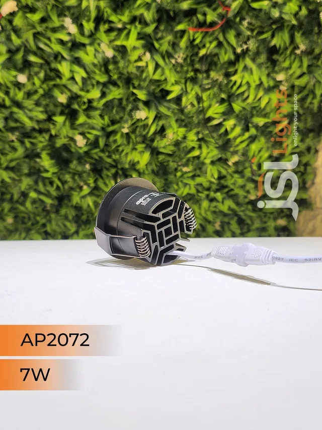 APRA AP 2072 7W Black Deep Recessed COB Downlight - 7W, 4000K, Black