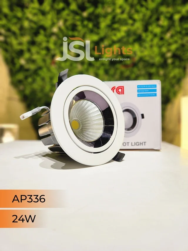 APRA AP 336 24W Round Deep Recessed COB Downlight - 24W, 6000K
