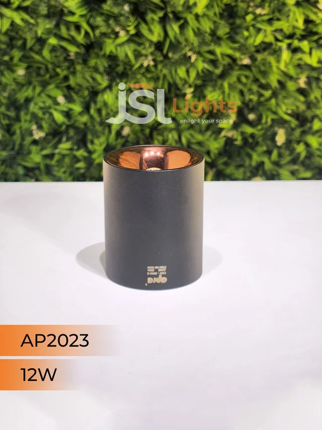 APRA AP2023 IND 12W Round Rose Gold Surface Cylindrical Light - 3000K
