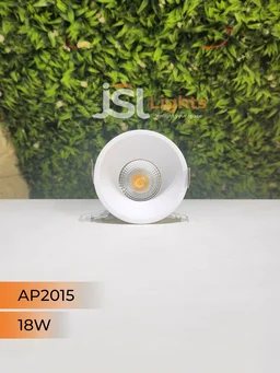 APRA 2015 Deep Recessed COB Downlight | Black & White Body, CRI 80, 130 Lumens/Watt, 2 Year Warranty - 18W, 4000K, White