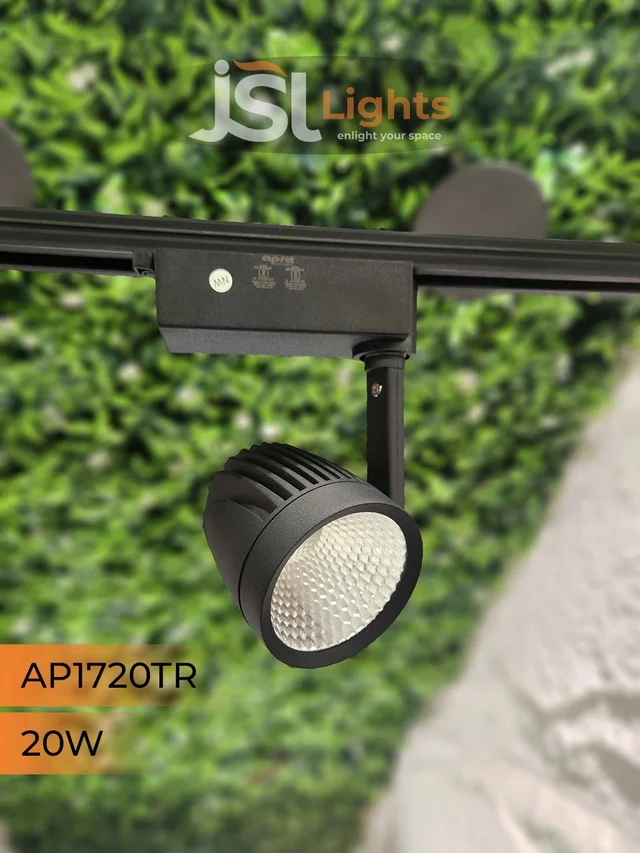 APRA 1720 20W LED Track Spotlight Black Body - 4000K, Black