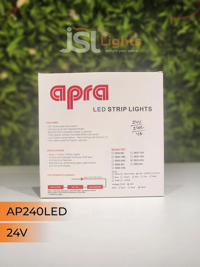 APRA 24V 2835 240Led Strip Light 5Mt Pack - 240LED, CW
