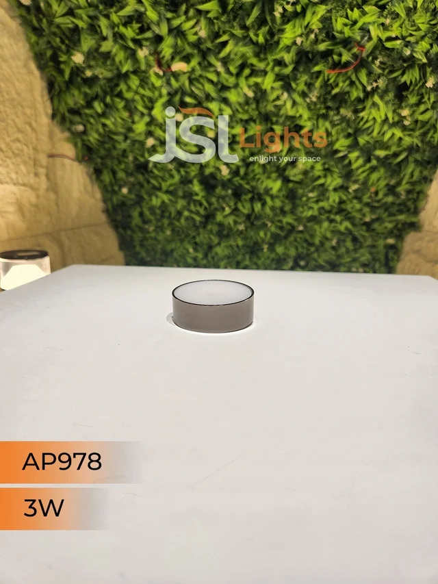 APRA AP978 3W Round Surface Diffuser Panel Light - 3W, 3000K, AB
