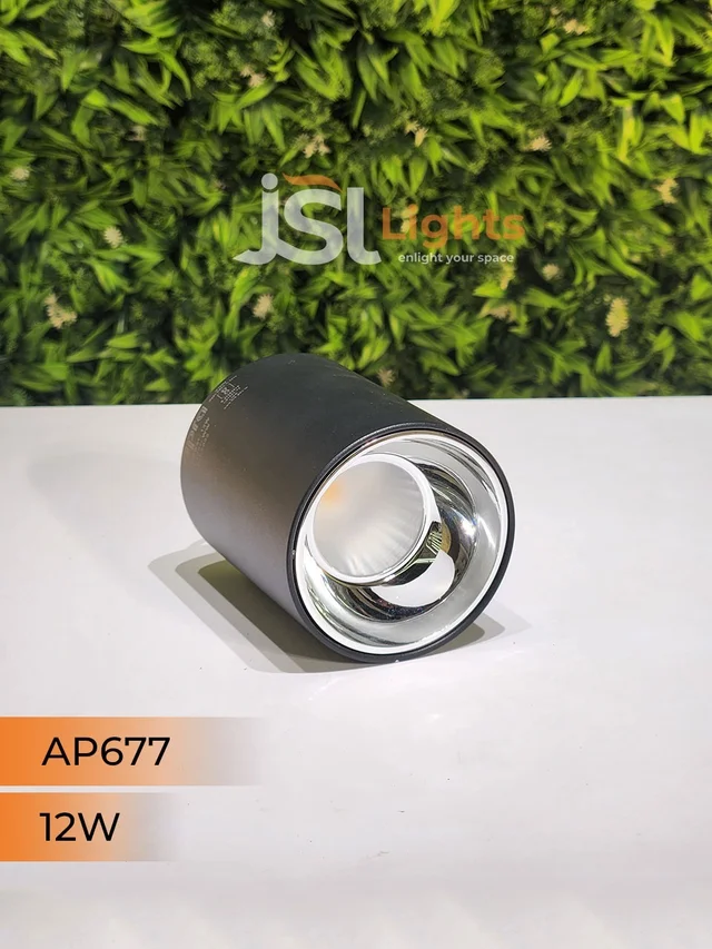APRA AP677 12W Round Chrome Surface Cylindrical Light - 4000K