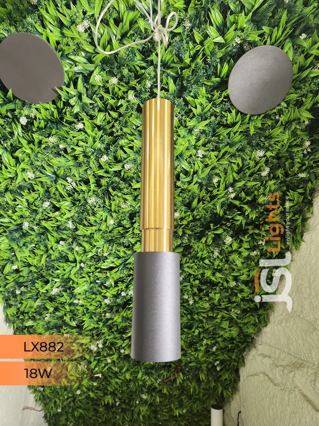 LX 882 Black GD 12W Surface Hanging Light - 18W, 3000K