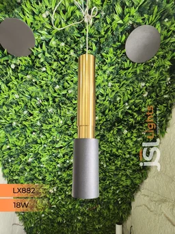 LX 882 Black GD 12W Surface Hanging Light - 18W, 3000K