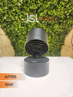 AP195 18W Adjustable Surface Cylindrical Light - 18W, 4000K, Black