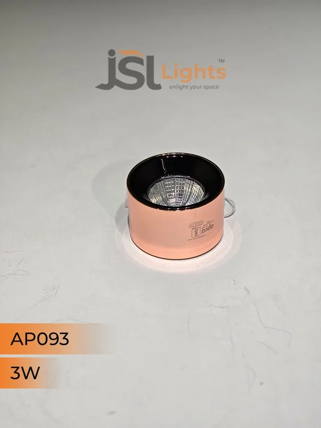 APRA 093 3W RG Round Surface Cylindrical Light - 3W, 3000K