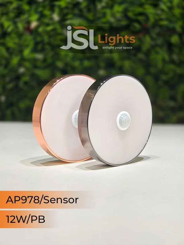APRA Smart Motion Sensor LED Surface Panel Light 12W Round – AP978 Energy Efficient Diffuser Light - PB