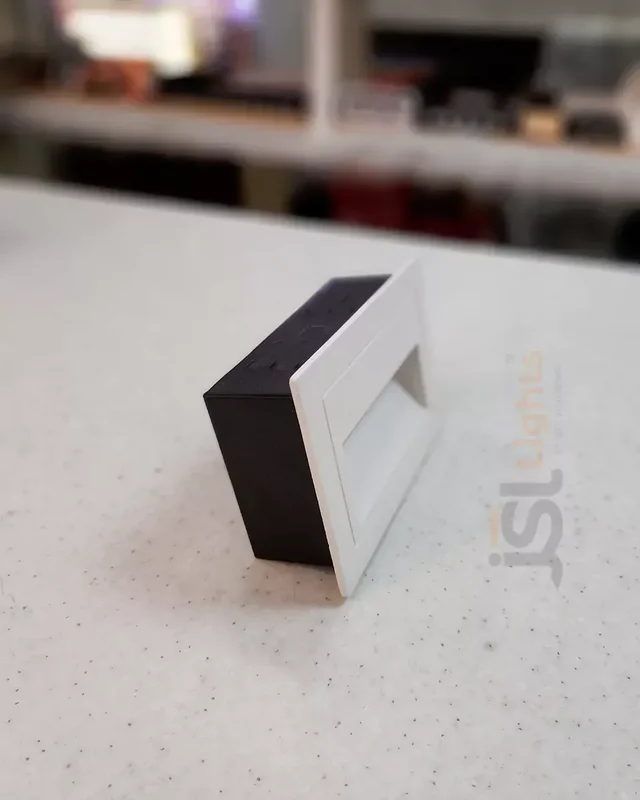 LX525 3W LED Foot Light Black 2 Module Aluminium Warm White 3x3 Inch | Modern Wall Step Light - 6W, White