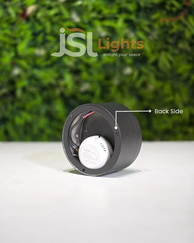 APRA 2033 15W Round Surface Diffuser Panel Light - 15W, Black