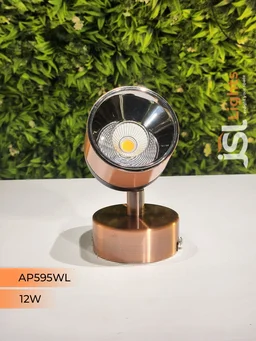 APRA AP595 12W Black RG Surface 360° Wall Cob Focus Light - 3000K, CP