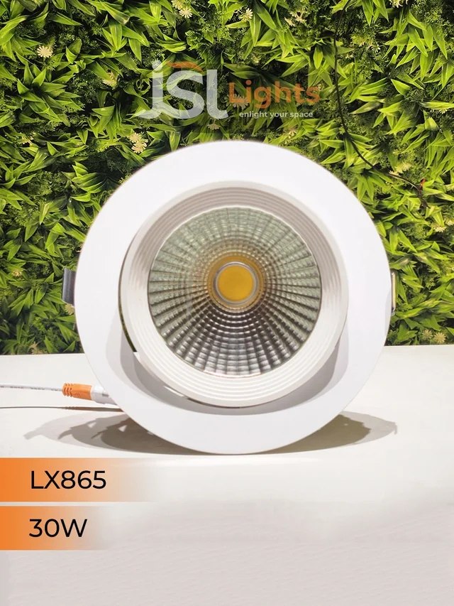 LX 865 30W Round Zoom Deep Recessed COB Downlight - 30W, 6000K