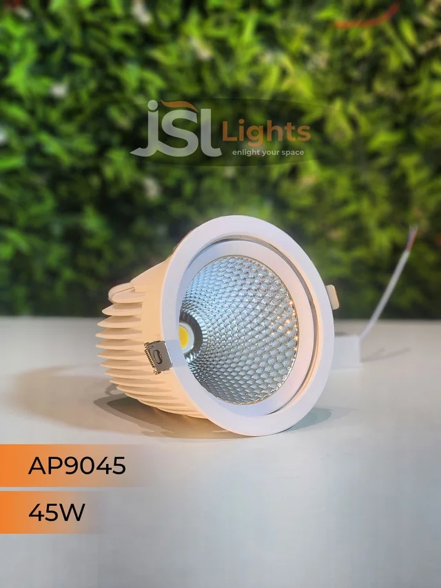 APRA 9045 45W Round Deep Recessed COB Downlight - 45W, 6000K