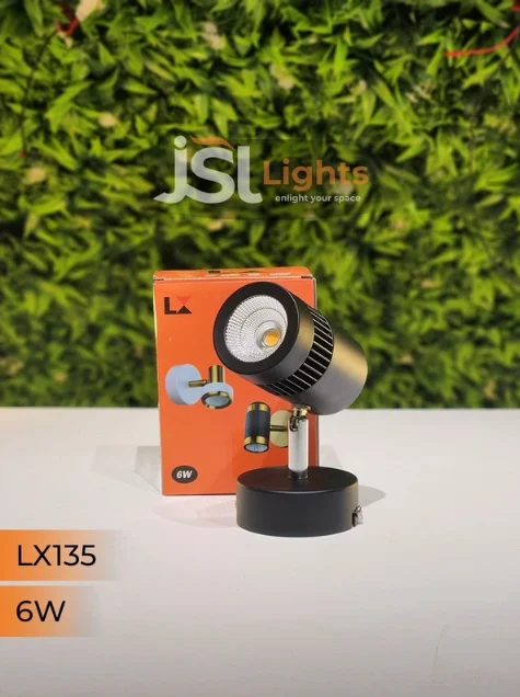 LX135 6W LED WALL SPOTLIGHT - 6W, 4000K, BLACK