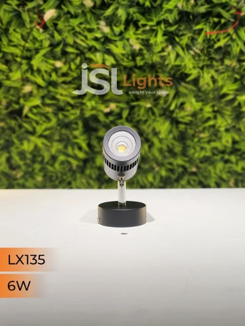 LX135 6W LED WALL SPOTLIGHT - 6W, 6000K, BLACK