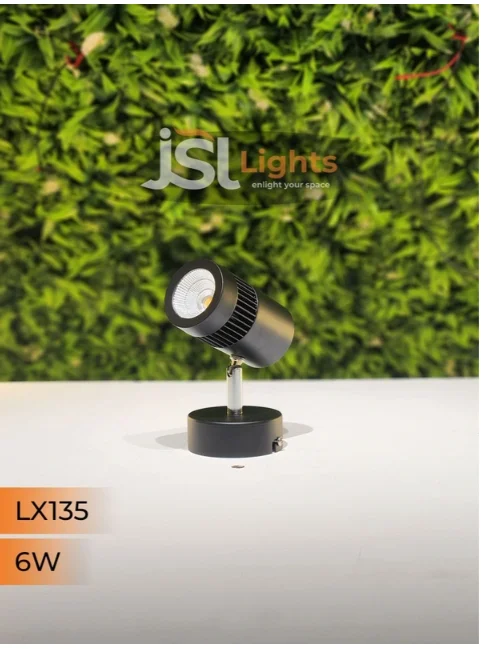 LX135 6W LED WALL SPOTLIGHT - 6W, 4000K, BLACK