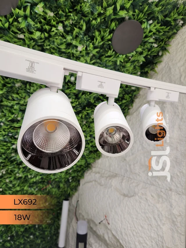 LX 692 18W LED Track Spotlight White Body - 18W, 6000K, White