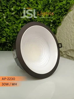APRA AP-2230 Premium 30W COB LED Downlight |Black Deep Recessed Ceiling Light - Cool White Bright Office Lighting |COB Spot Light - 3k