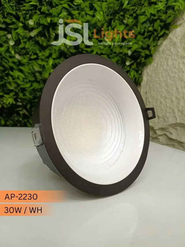 APRA AP-2230 Premium 30W COB LED Downlight |Black Deep Recessed Ceiling Light - Cool White Bright Office Lighting |COB Spot Light - 3k