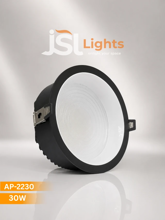 AP-2230 Premium 30W COB LED Downlight |Black  Deep Recessed Ceiling Light - Cool White Bright Office Lighting |COB Spot Light