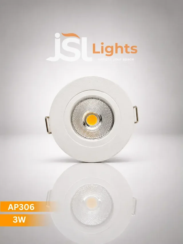 AP306 3W Recessed Mini COB Downlight - Warm White Full White Finish Ceiling Spotlight - 3k
