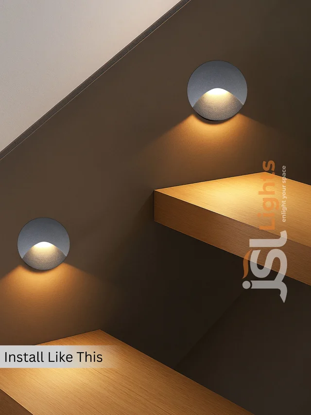 APRA D412- 3W Led Stair Foot Light Grey Body - 1 pcs