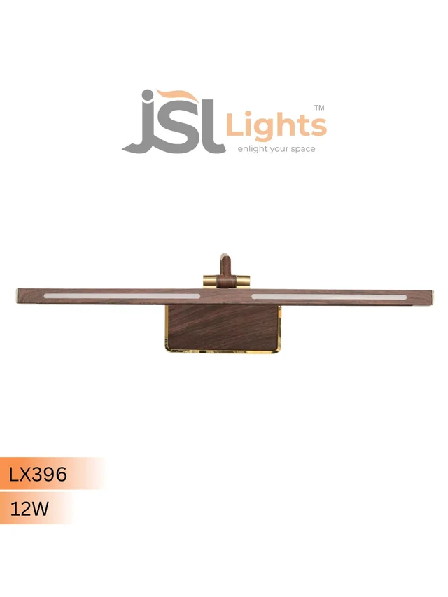LX LED LX 396 12W Wooden Finish LED Mirror Light & Picture Light – 3 Colour Changing - Pack of 2