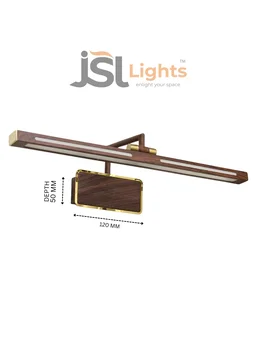 LX LED LX 396 12W Wooden Finish LED Mirror Light & Picture Light – 3 Colour Changing - Pack of 2