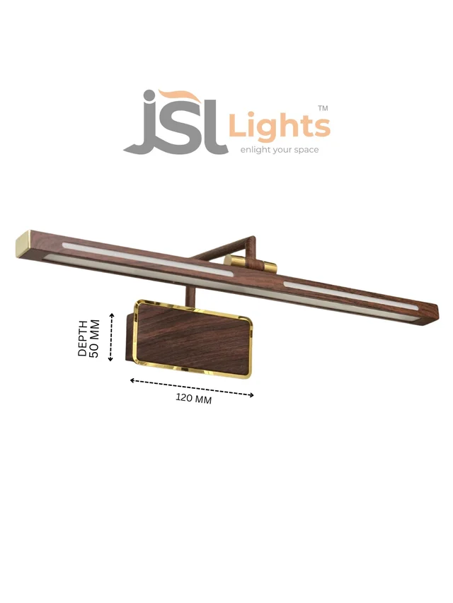 LX LED LX 396 12W Wooden Finish LED Mirror Light & Picture Light – 3 Colour Changing - Pack of 2