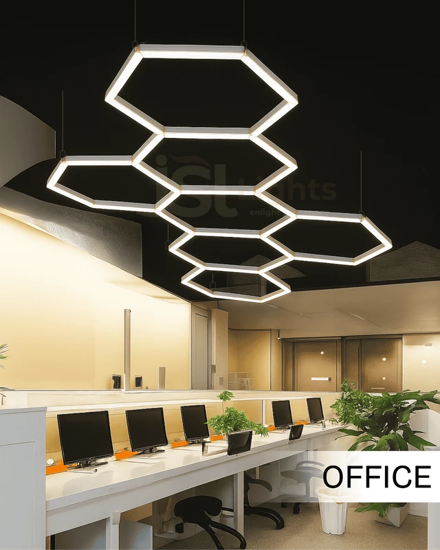 Apra Car Garage Mini Honeycomb Lamp Hexagonal Hanging Workshop LED Light Car Washing Lamp - Mini Hexagon Light, 6000K