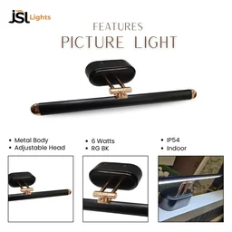 LX 776 6W White Rose Gold Picture Light | Wholesale & Importer Price – JSL Lights - 6W, Black RG