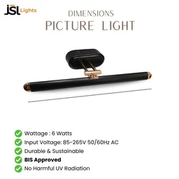 LX 776 6W White Rose Gold Picture Light | Wholesale & Importer Price – JSL Lights - 6W, Black RG