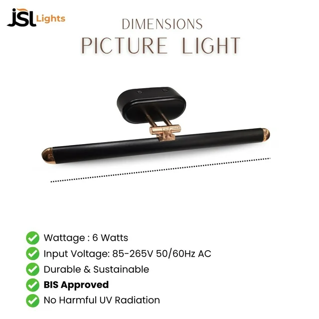 LX 776 6W White Rose Gold Picture Light | Wholesale & Importer Price – JSL Lights - 6W, Black RG