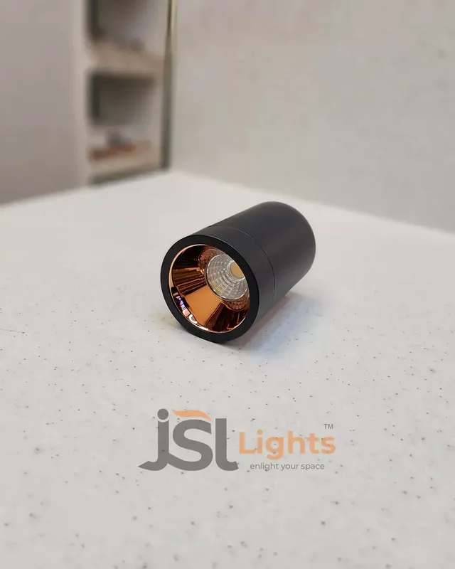 LX392 6W Square Black RG Surface Cylinder Light - 6W, 3000K