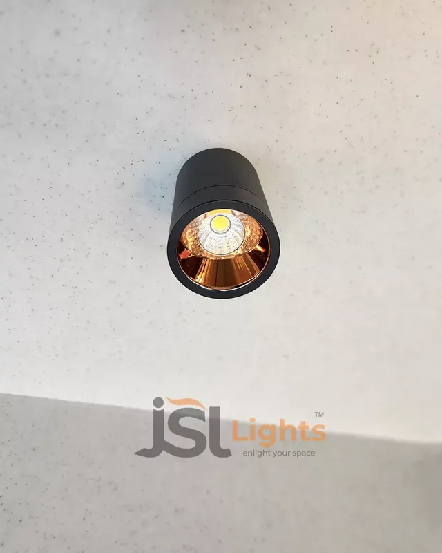 LX392 6W Square Black RG Surface Cylinder Light - 6W, 3000K