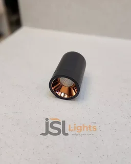 LX392 6W Square Black RG Surface Cylinder Light - 6W, 3000K