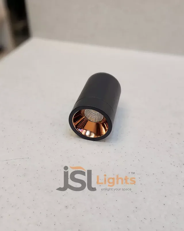 LX392 6W Square Black RG Surface Cylinder Light - 6W, 3000K