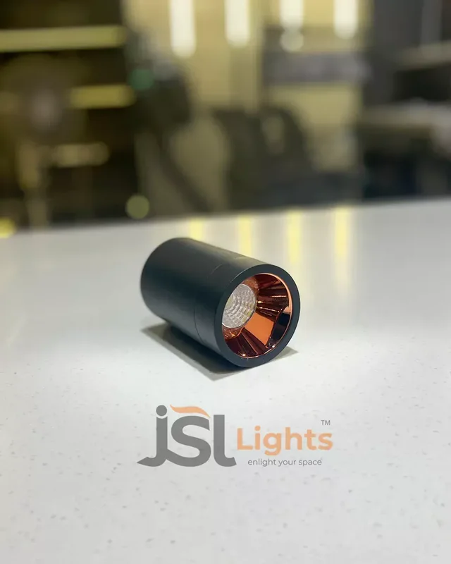 LX392 6W Square Black RG Surface Cylinder Light - 6W, 3000K