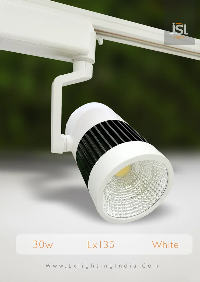 LX 135 30W  LED Track Spotlight White Body 