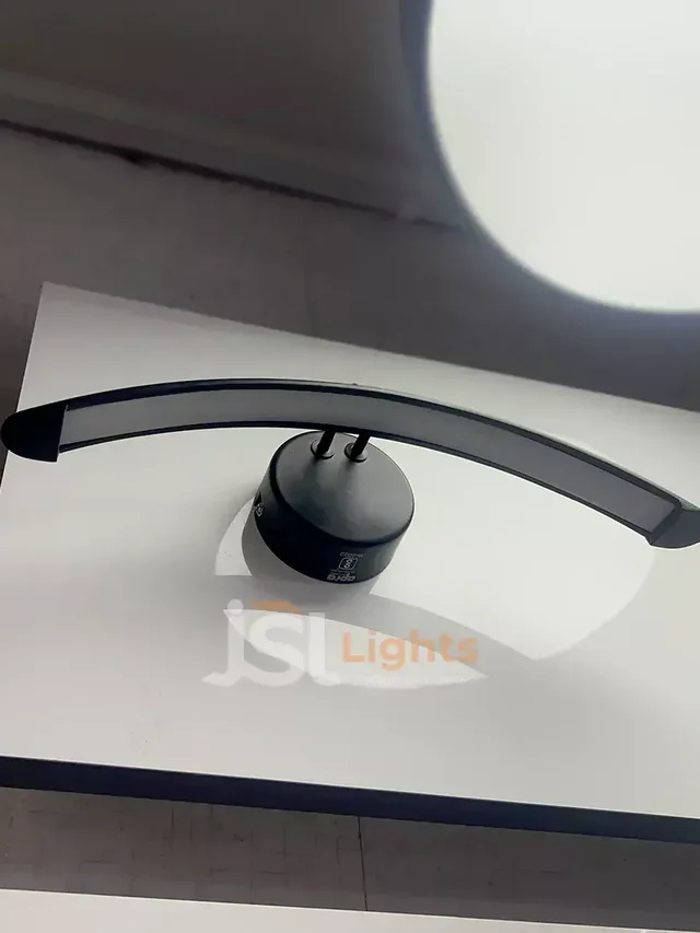 LX 876 12W Black Curve Mirror Light - 12W, 3000K, Black
