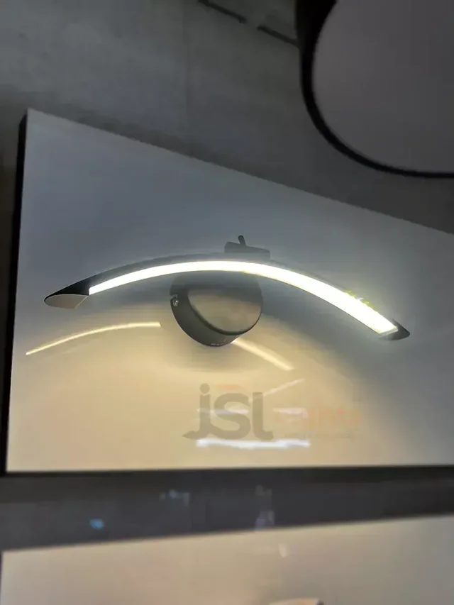 LX 876 6W Black Curve Mirror Light - 6W, 3CCT, Black