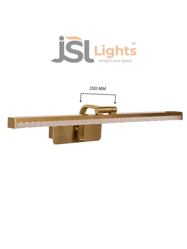 LX LED LX 373 12W Gold Finish LED Wall Mirror Light with 3 CCT | Picture Light - Pack of 2