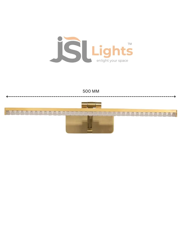 LX LED LX 373 12W Gold Finish LED Wall Mirror Light with 3 CCT | Picture Light - Pack of 2